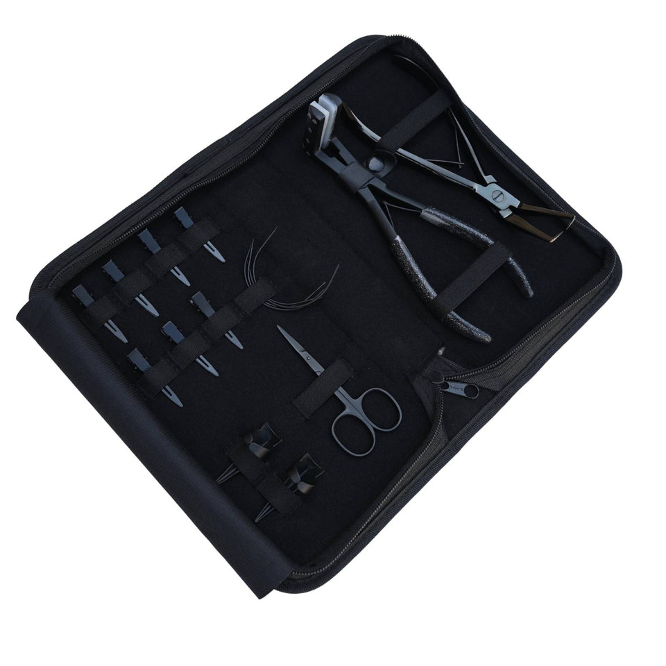 Hair Extension Tools Kit for Micro Bead Removal Tape In Plier & Curved Needles - Cross Edge Corporation