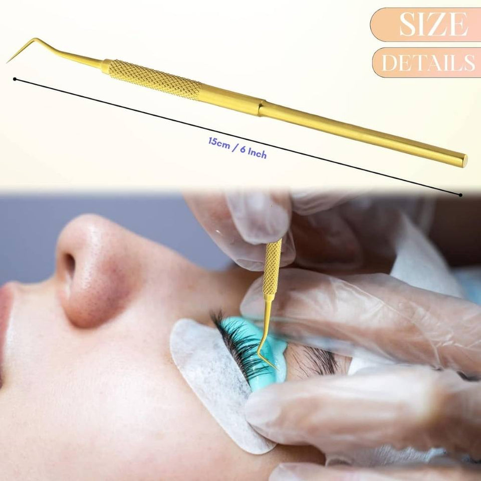 Gold Perming Tinting Curling Lash lift Dimond grip with Eye Separation Comb - Cross Edge Corporation