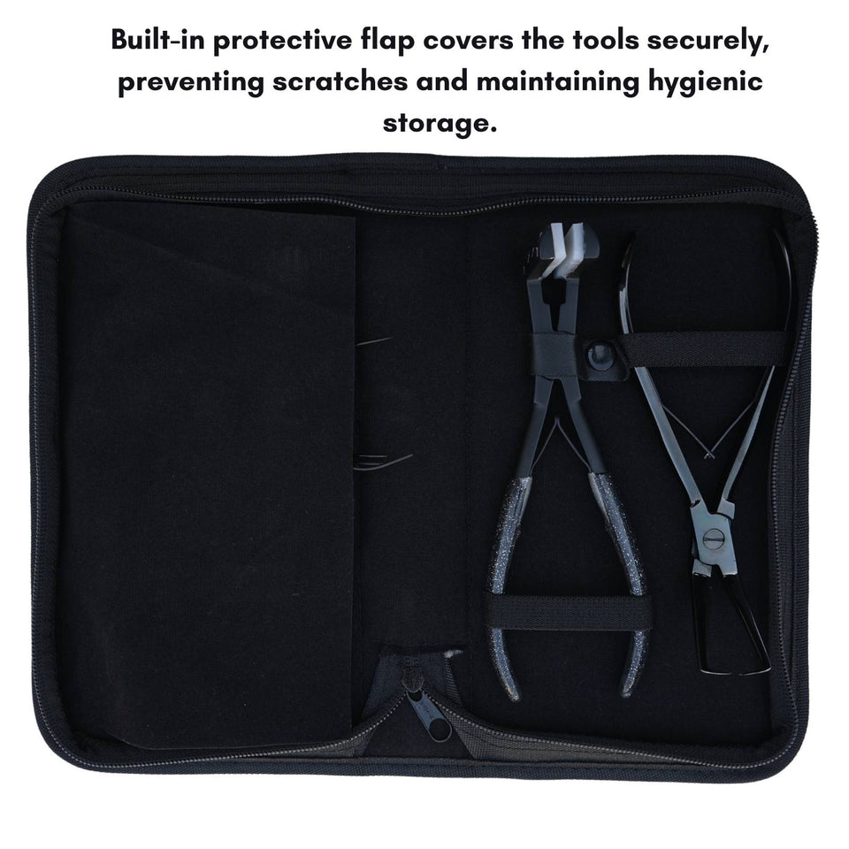Hair Extension Tools Kit for Micro Bead Removal Tape In Plier & Curved Needles - Cross Edge Corporation