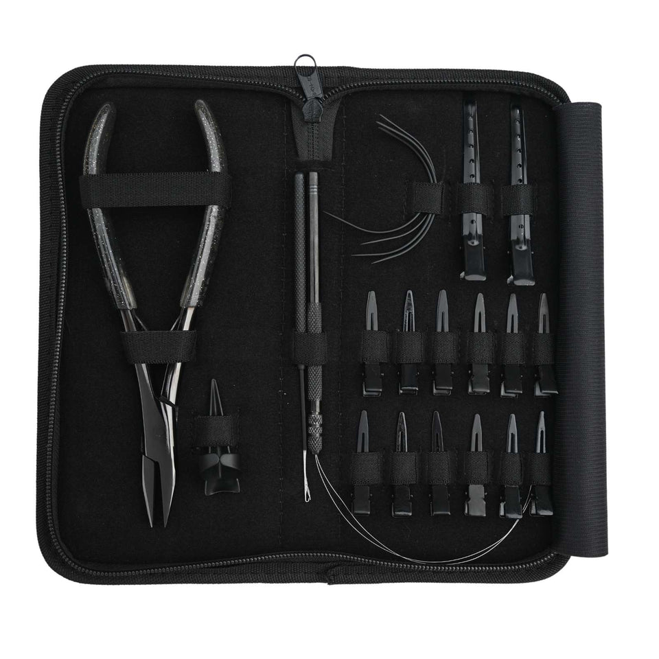 Hair Extension Tool Kit with Flat Crimping Plier, Hook Loop Set & Duckbill Clips - Cross Edge Corporation