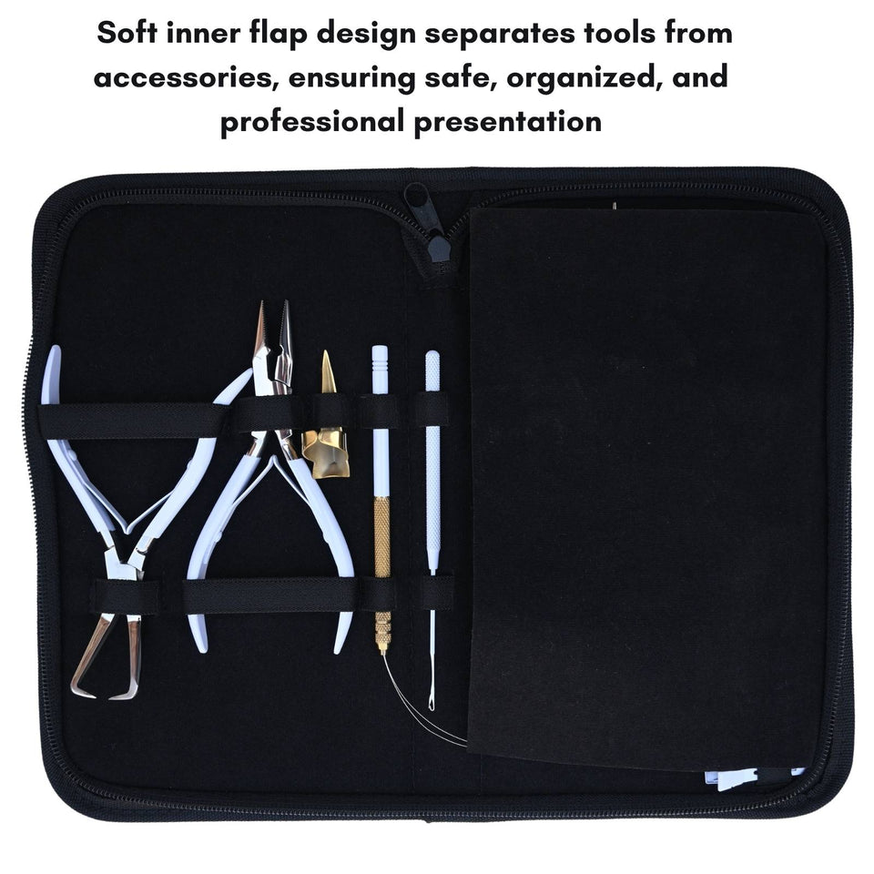 Hair Extension Tools Kit for Micro Bead Crimping Removal Hook Loop Curved Needles - Cross Edge Corporation