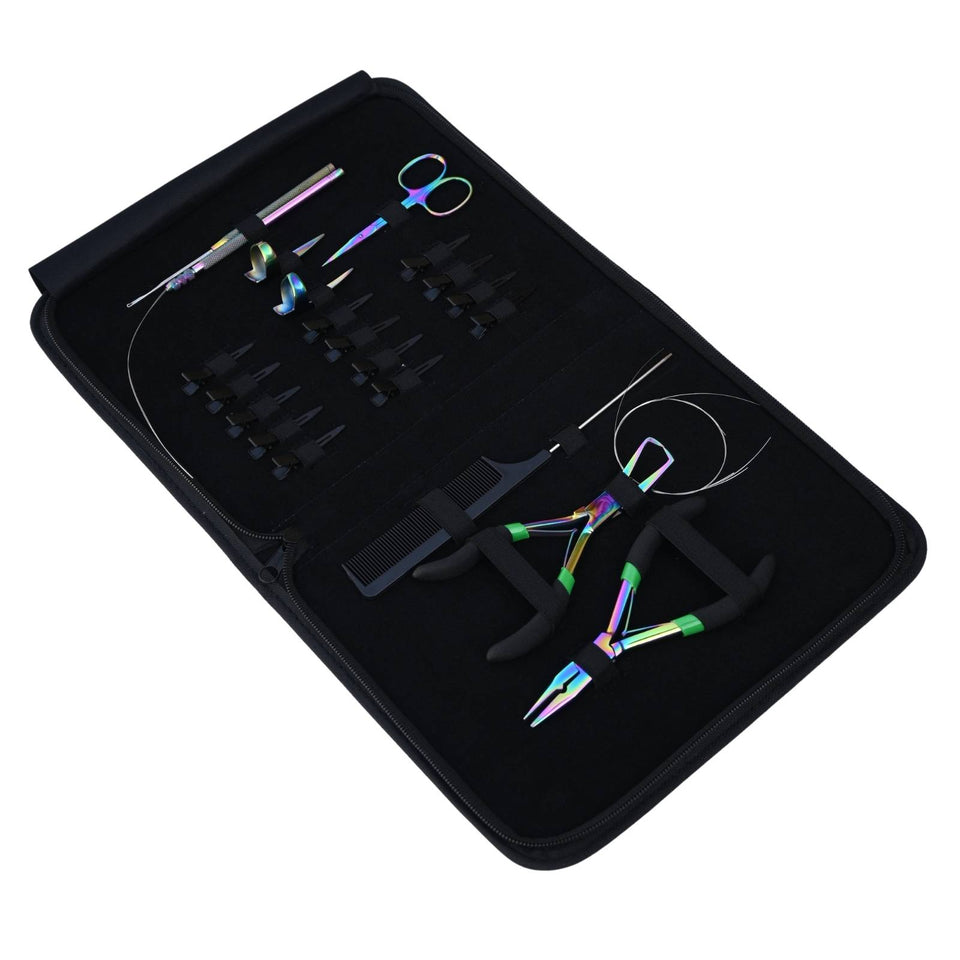 Hair Extension Tools Kit Professional Micro Beads Installation & Removal Pliers Set - Cross Edge Corporation