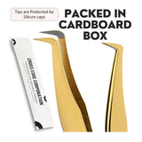 Lash Tweezers for Eyelash Extension Precision Fiber Tip - Cross Edge Corporation