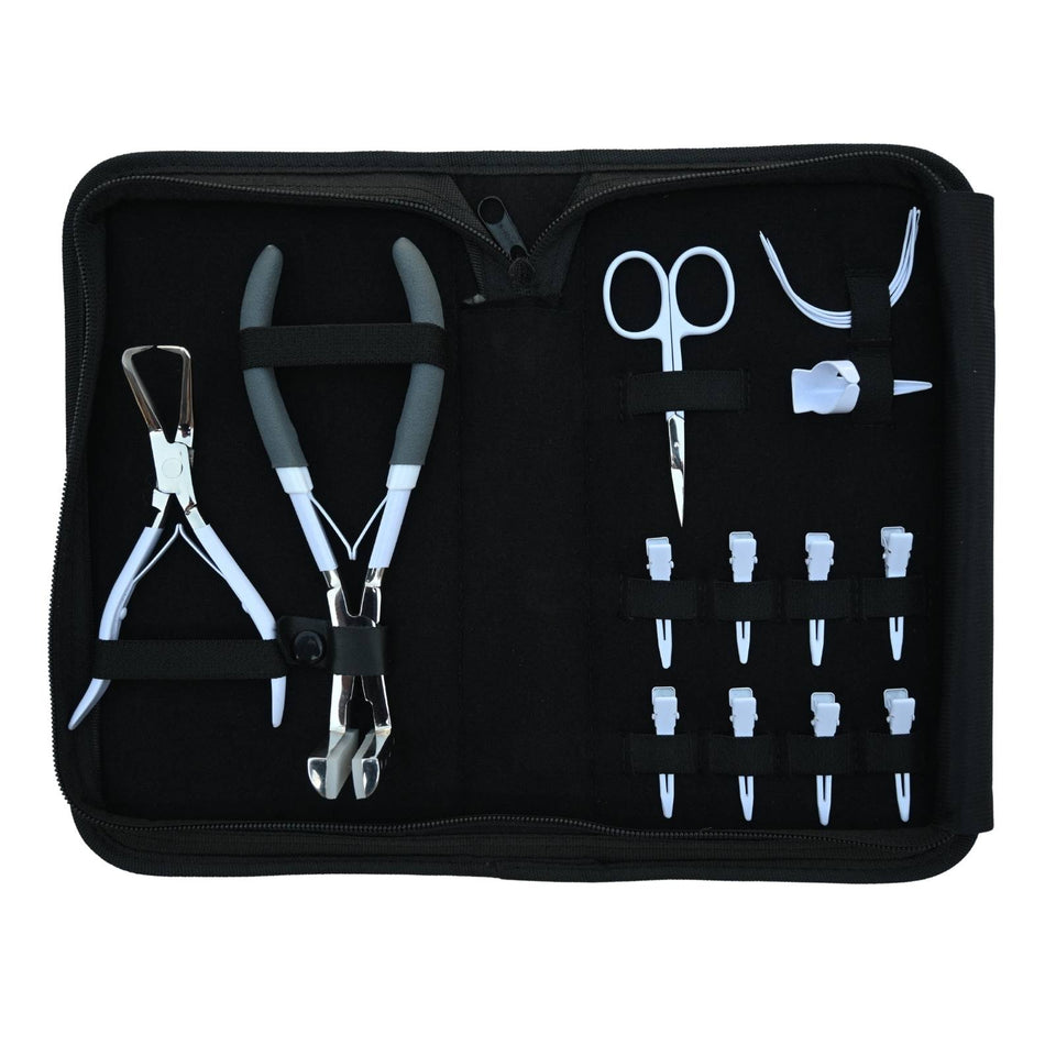 Hair Extension Tools Kit for Nano Bead Removal Tape In Plier Duckbill Clips - Cross Edge Corporation
