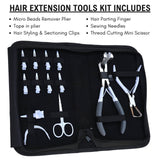 Hair Extension Tools Kit for Nano Bead Removal Tape In Plier Duckbill Clips - Cross Edge Corporation