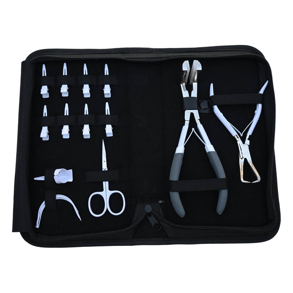 Hair Extension Tools Kit for Nano Bead Removal Tape In Plier Duckbill Clips - Cross Edge Corporation