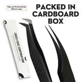 Black Fiber Tip Tweezers for Lash Extensions Fiber Tip Tweezer & Dolphin Isolation Tweezers (2pcs) - Cross Edge Corporation