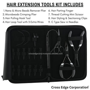 Hair extension tools including | 3 Hole Micro Beads & Nano Rings Plier | Micro Beads Remover Pliers - Cross Edge Corporation