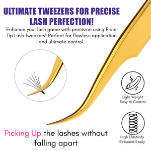 My Lash Tools Fiber Tweezers for Lash Extensions Boot & Isolation Eyelash Tweezer Set - Cross Edge Corporation