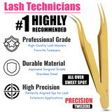 My Lash Tools Fiber Tweezers for Lash Extensions Boot & Isolation Eyelash Tweezer Set - Cross Edge Corporation