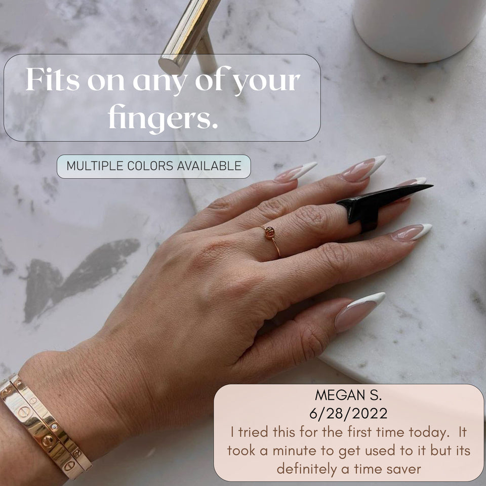 Hair Parting & Sectioning Ring Stainless Steel Finger Braiding Hair Pick Tools Quick Installation of Human Hair Extension Tools