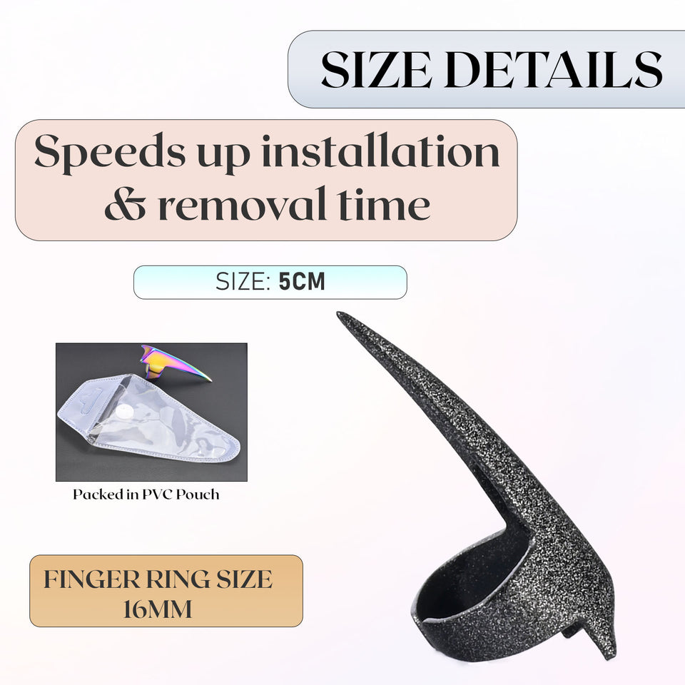 Hair Parting & Sectioning Ring Stainless Steel Finger Braiding Hair Pick Tools Quick Installation of Human Hair Extension Tools