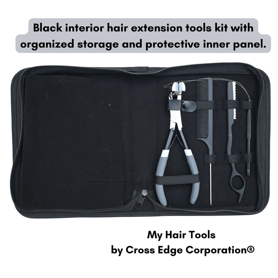 Hair Extension Tool Kit with Tape In Plier, Bond Cutter & Hair Razor Tool - Cross Edge Corporation