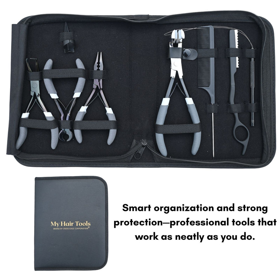 Hair Extension Tool Kit with Tape In Plier, Bond Cutter & Hair Razor Tool - Cross Edge Corporation