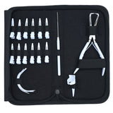 Hair Extension Tool Kit with Loop Tools, Bead Remover & Sectioning Clips - Cross Edge Corporation