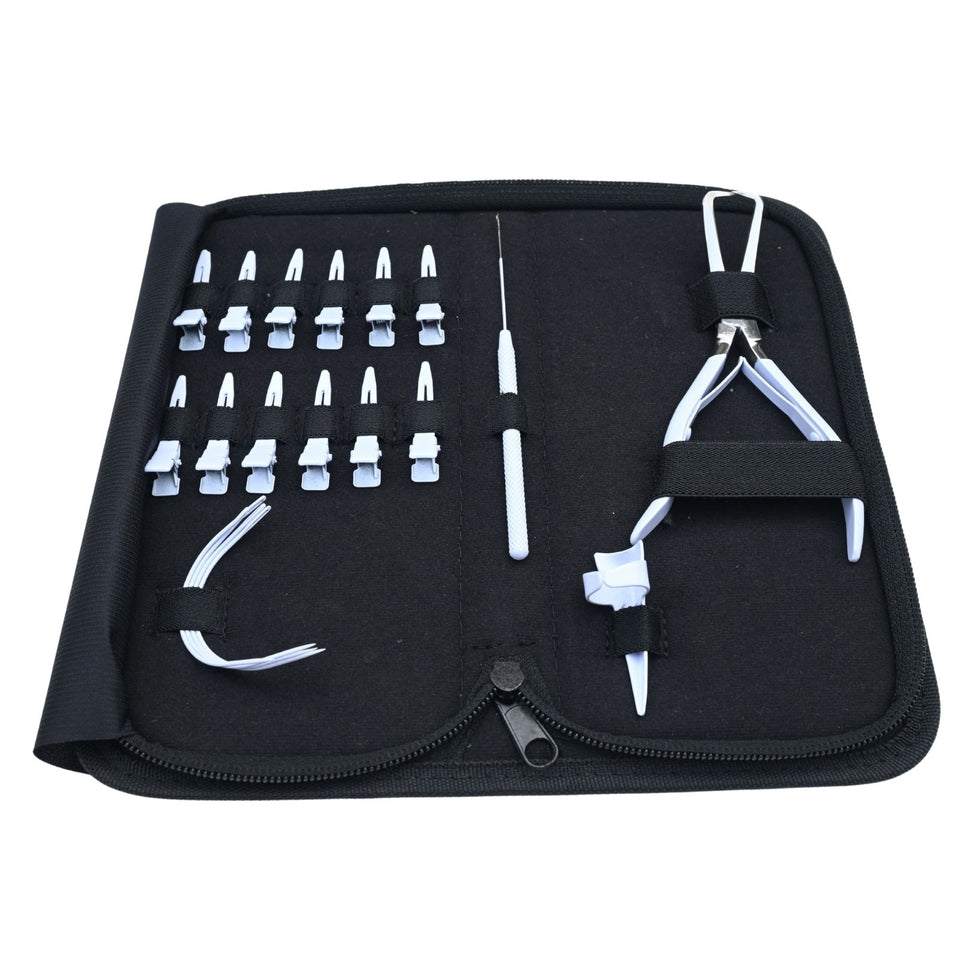 Hair Extension Tool Kit with Loop Tools, Bead Remover & Sectioning Clips - Cross Edge Corporation