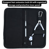Hair Extension Tool Kit with Loop Tools, Bead Remover & Sectioning Clips - Cross Edge Corporation