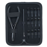 Hair Extension Tool Kit with Crimping Plier, Loop Tools & Sectioning Clips - Cross Edge Corporation