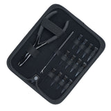 Hair Extension Tool Kit with Crimping Plier, Loop Tools & Sectioning Clips - Cross Edge Corporation