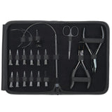 Hair Extension Tool Kit with Crimping Plier, Loop Tool & Curved Sewing Needles - Cross Edge Corporation