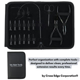 Hair Extension Tool Kit with Crimping Plier, Loop Tool & Curved Sewing Needles - Cross Edge Corporation