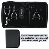 Hair Extension Tool Kit with Tape Press Plier, Pulling Hook Loop Tools - Cross Edge Corporation