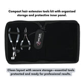 Hair Extension Tool Kit with Tape Press Plier, Pulling Hook Loop Tools - Cross Edge Corporation