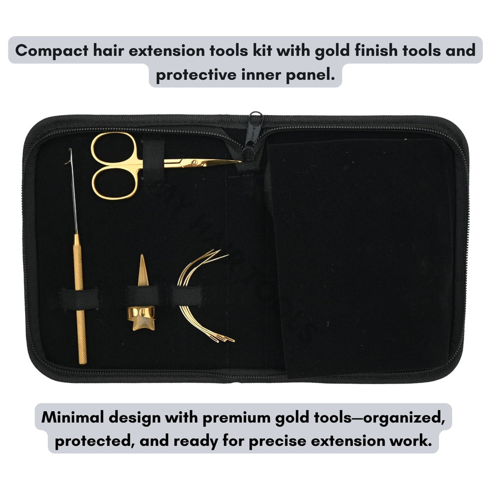 Hair Extension Tool Kit with 3 Hole Nano Bead Crimper & Hook Tool Set - Cross Edge Corporation