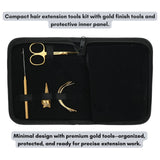 Hair Extension Tool Kit with 3 Hole Nano Bead Crimper & Hook Tool Set - Cross Edge Corporation