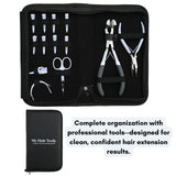 Hair Extension Tool Kit with Tape In Plier, Microbead Crimping & Salon Application - Cross Edge Corporation