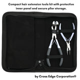 Hair Extension Tool Kit with Tape In Plier, Microbead Crimping & Salon Application - Cross Edge Corporation