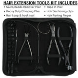 Hair Extension Tool Kit with Micro Bead Remover, Crimping Plier & Tape In Tools - Cross Edge Corporation