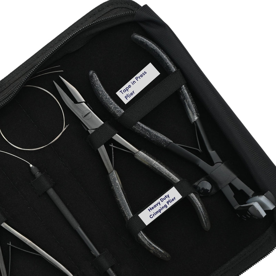 Hair Extension Tool Kit with Micro Bead Remover, Crimping Plier & Tape In Tools - Cross Edge Corporation