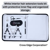 Hair Extension Tool Kit with Tape Press Plier, Bond Cutter & Crimping Tools - Cross Edge Corporation
