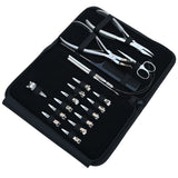 Heavy Duty Hair Extension Tool Kit with Curved Tape In Plier, Crimping Applicator - Cross Edge Corporation