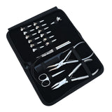 Heavy Duty Hair Extension Tool Kit with Curved Tape In Plier, Crimping Applicator - Cross Edge Corporation