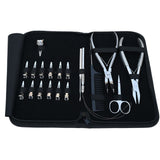 Heavy Duty Hair Extension Tool Kit with Curved Tape In Plier, Crimping Applicator - Cross Edge Corporation