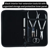 Heavy Duty Hair Extension Tool Kit with Curved Tape In Plier, Crimping Applicator - Cross Edge Corporation