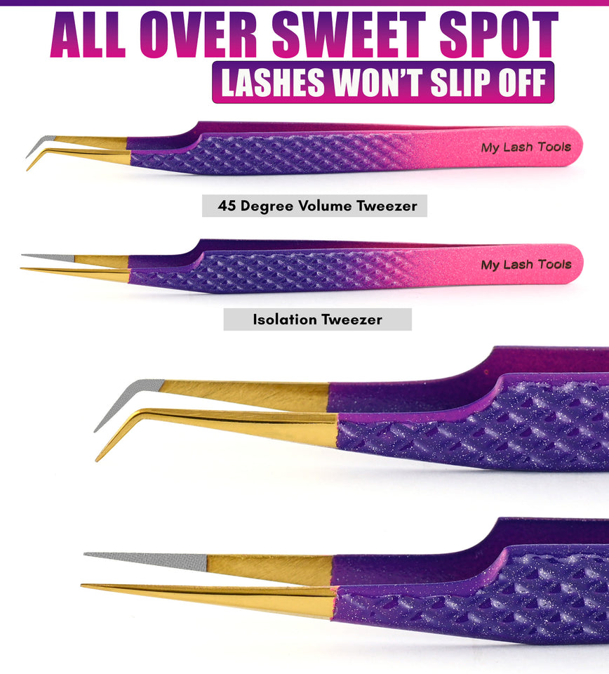Tweezers Professional Lashing Tweezers, 2Pcs Stainless Steel - Cross Edge Corporation