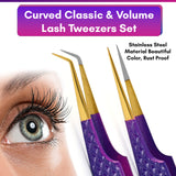 Tweezers Professional Lashing Tweezers, 2Pcs Stainless Steel - Cross Edge Corporation