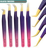 Tweezers Professional Lashing Tweezers, 2Pcs Stainless Steel - Cross Edge Corporation