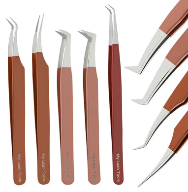 Tweezers Professional Lashing Tweezers, 5Pcs Stainless Steel - Cross Edge Corporation