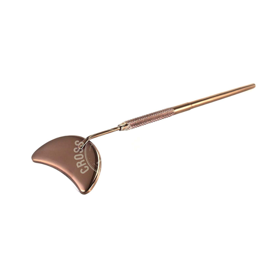 Eyelash Extension Mirror - Half Moon Shape (Rose Gold)