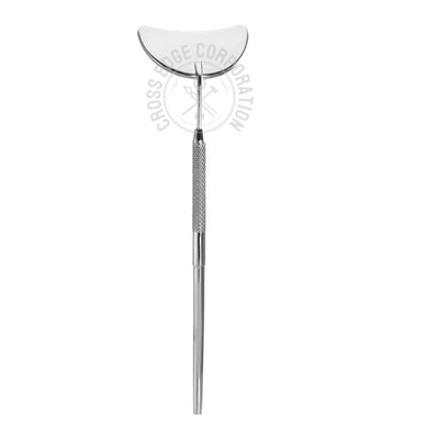 Eyelash Extension Mirror - Half Moon Shape (Silver)