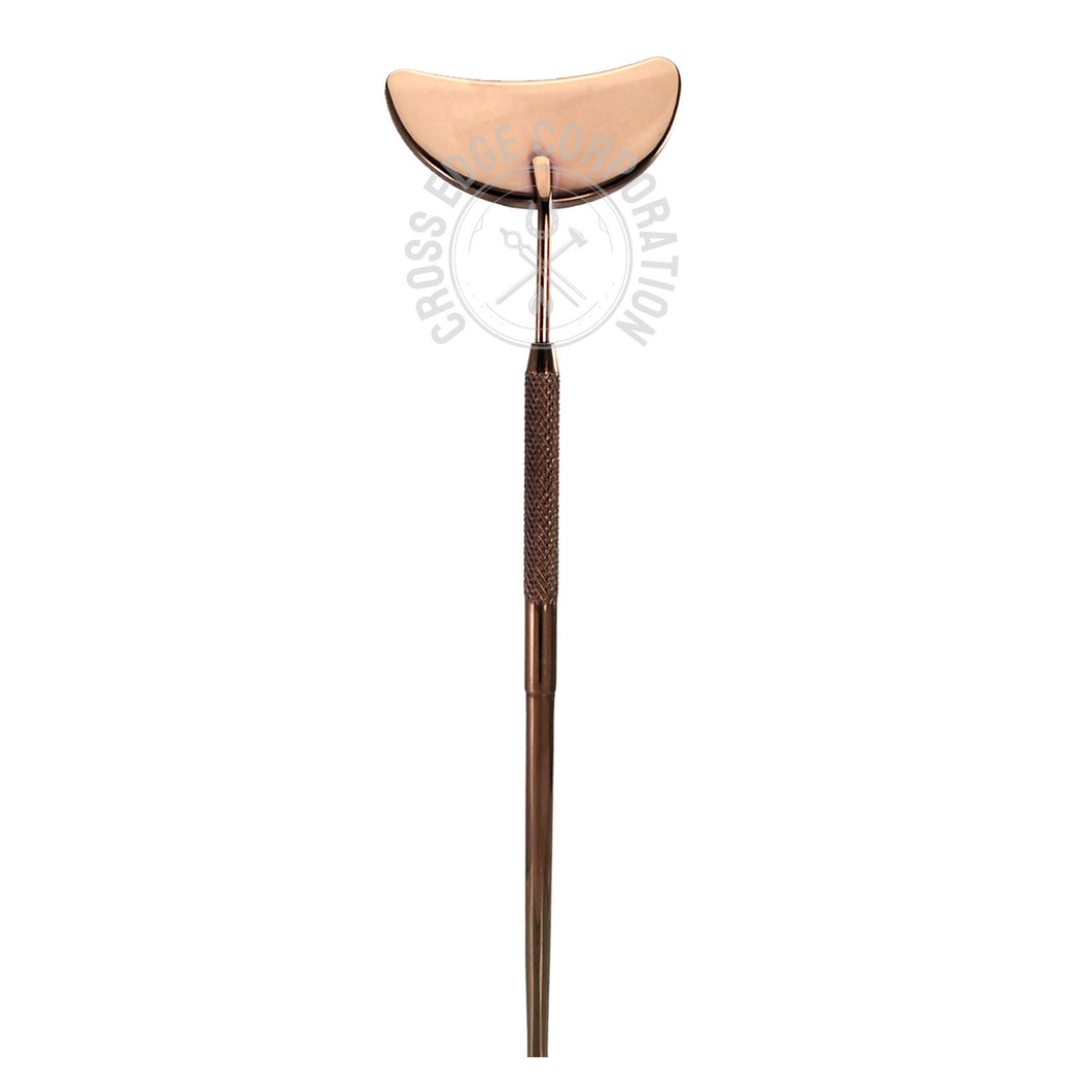 Eyelash Extension Mirror - Half Moon Shape (Rose Gold)