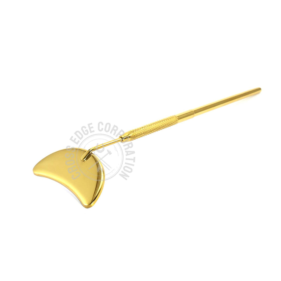 Eyelash Extension Mirror - Half Moon Shape (Gold)