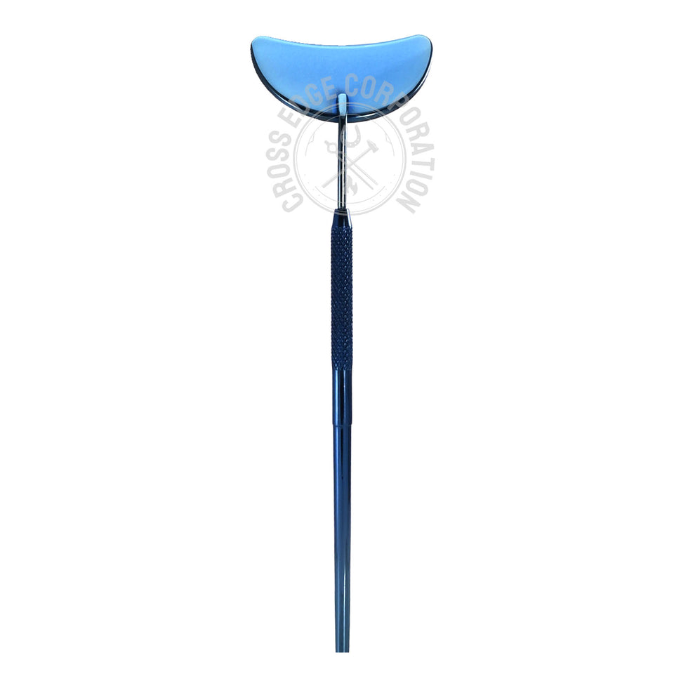 Eyelash Extension Mirror - Half Moon Shape (Blue)