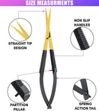 Eyebrow & Eyelash Shaping & Trimming Spring Scissors (Gold/Black)