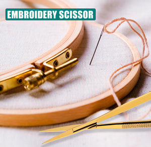 Eyebrow & Eyelash Shaping & Trimming Spring Scissors (Gold/Black)