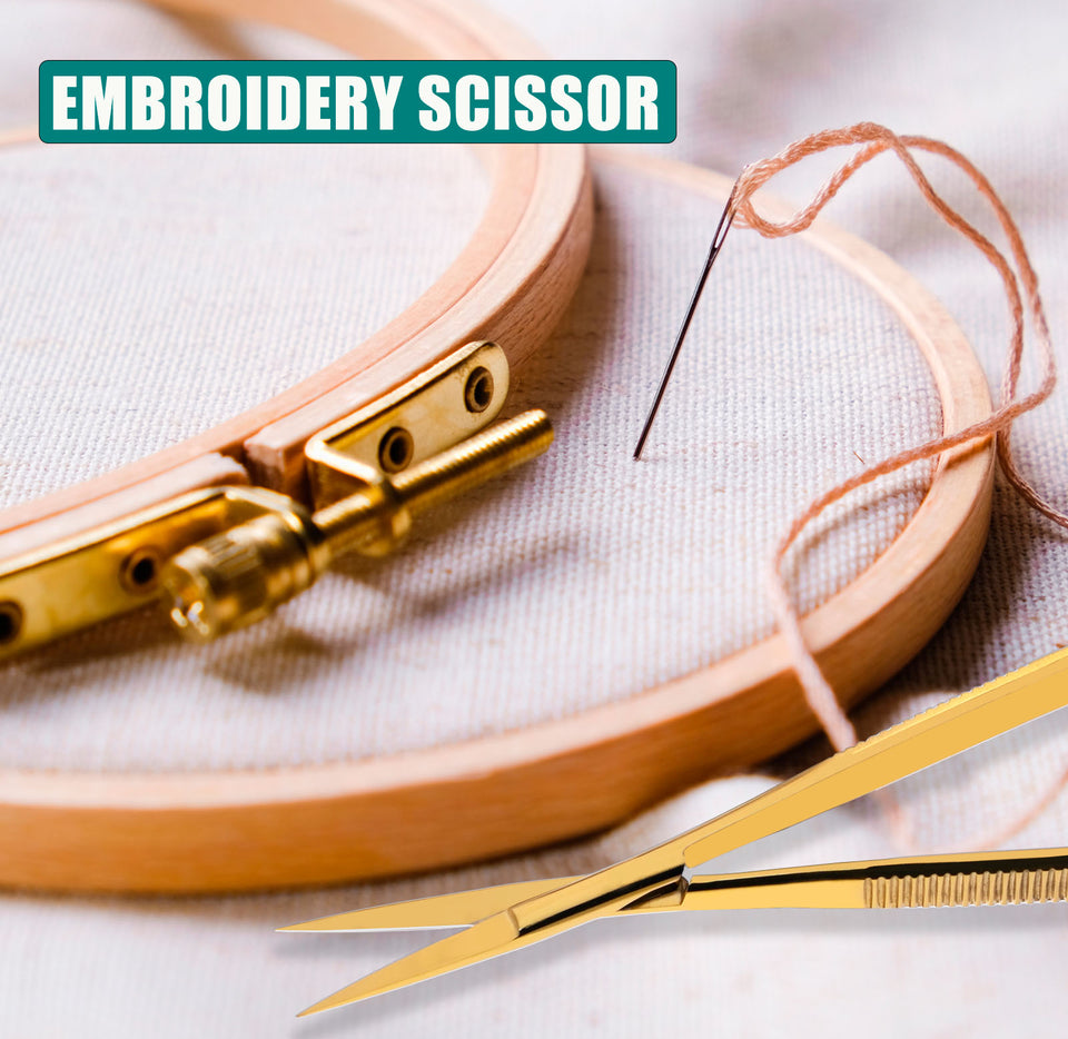 Eyebrow & Eyelash Shaping & Trimming Spring Scissors (Gold/Black)